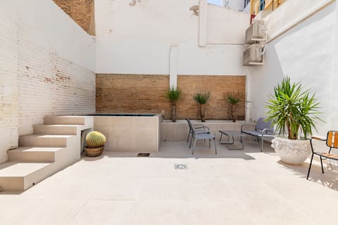 Airbnb con mejor rendimiento: Ground floor apartment with a large 50m terrace en L'eixample