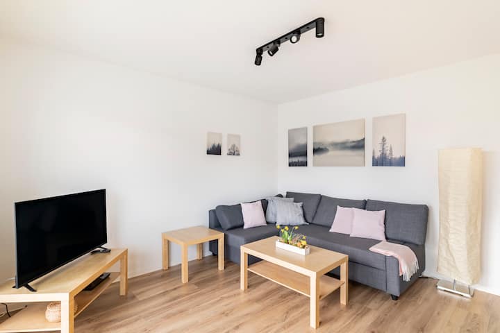 Bright modern apartment with balcony