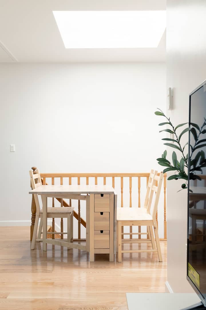 Dining nook beside the window
