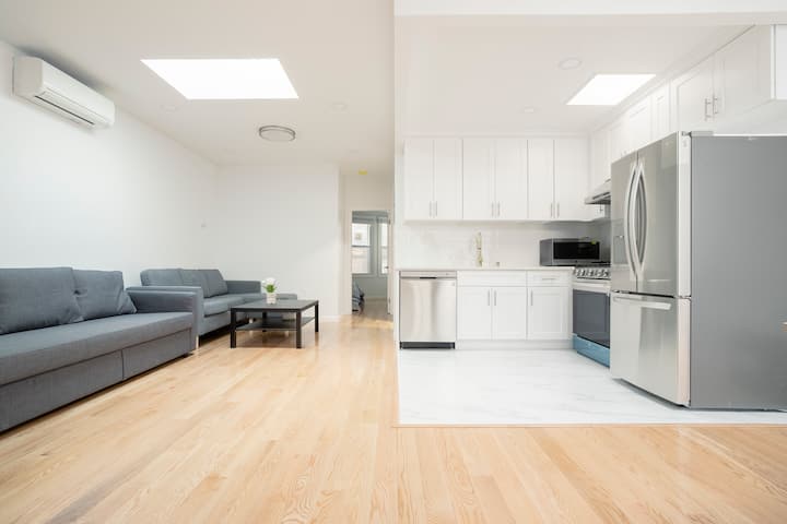 Open living and kitchen space