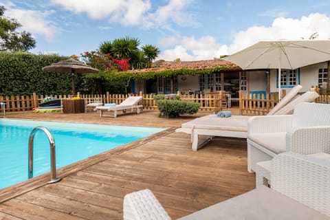 On the beach, heated pool and Jacuzzi