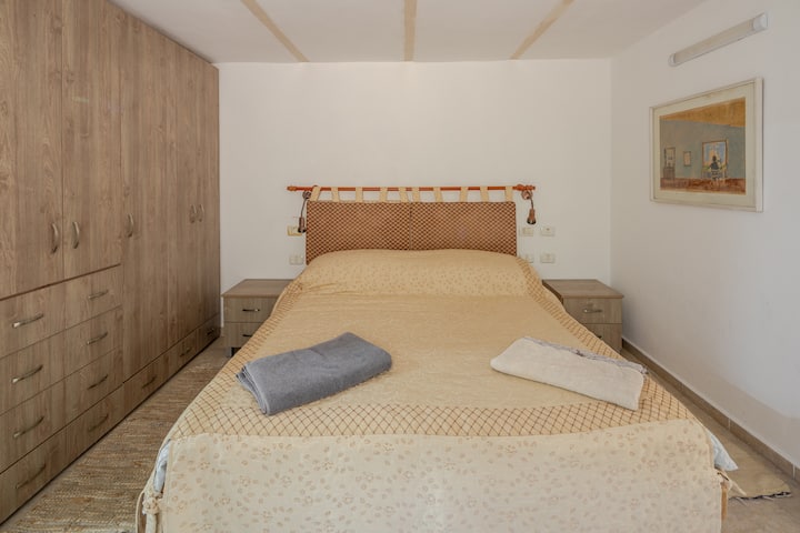 غرفة نوم رئيسية مع خزائن مدمجة