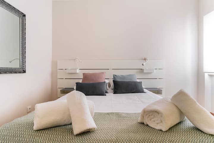 Habitación doble con colchón ultra cómodo.