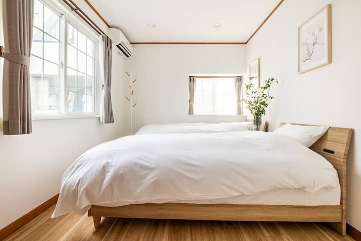 Dormitory room 2 with light on the second floor
