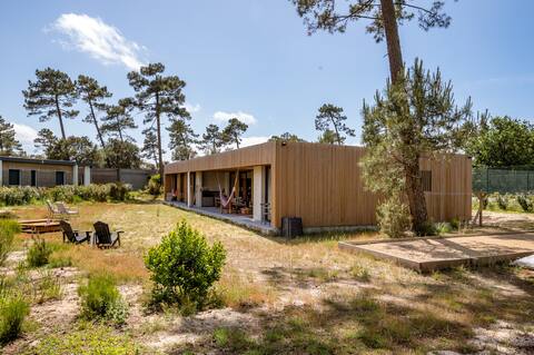 Contis Beach: Villa Lina, pine trees and ocean