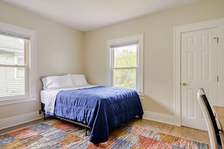 Bedroom 2 has an attached, private bathroom.