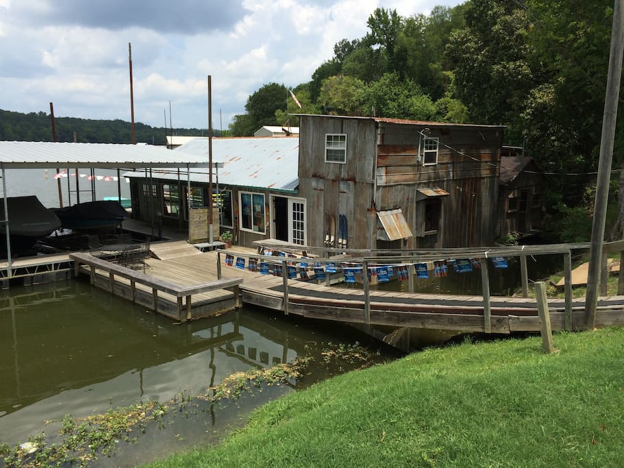 The marina restaurant is 150 yards from your RV