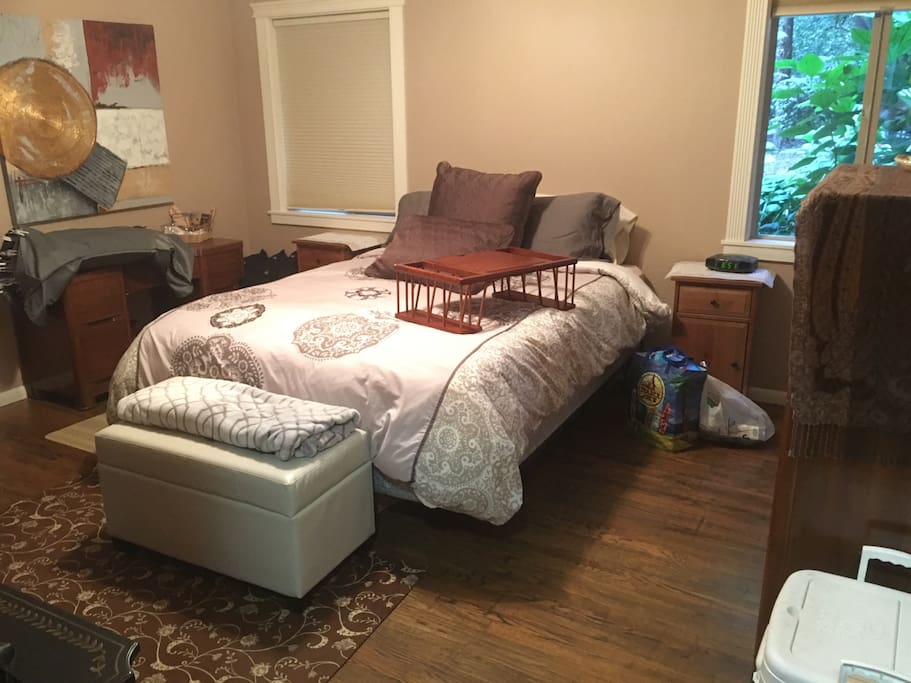 Spacious private room next to guest bath