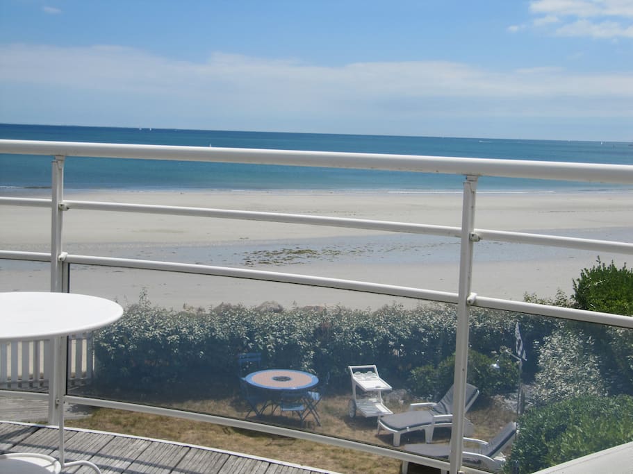 la plage vue du balcon