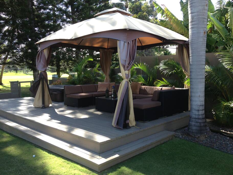 The gazebo area is a lovely spot in the afternoon or evening in the nice breeze.