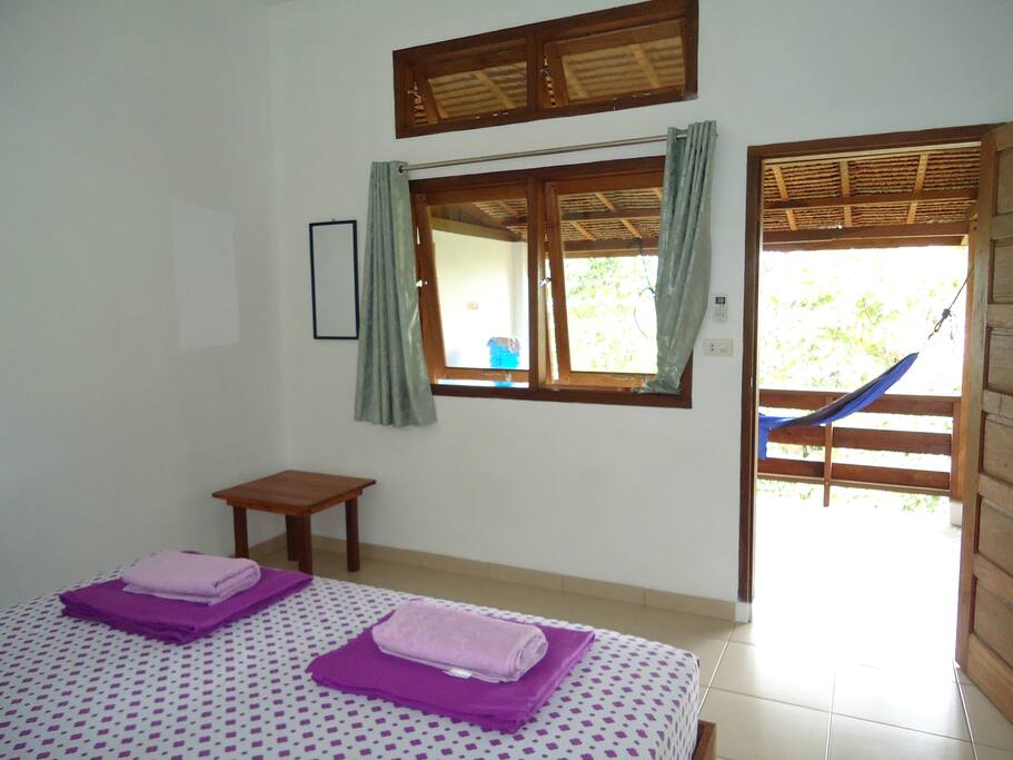 The room is light and airy