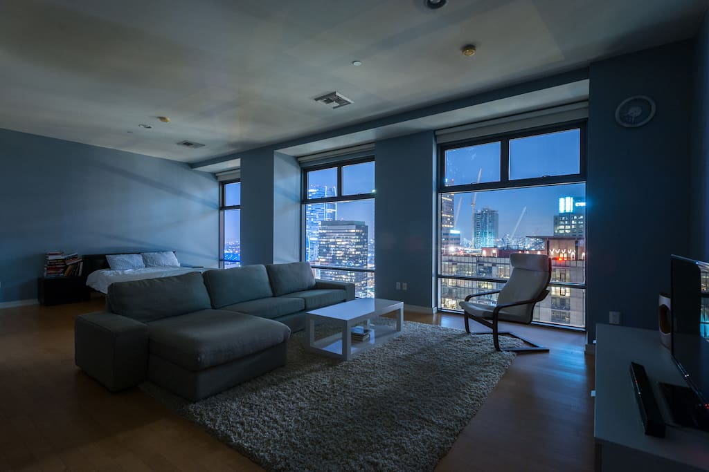 Night Time Shot From Living Room and Bedroom 1