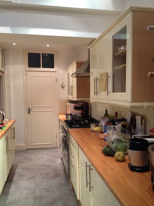 kitchen with access to 1st patio