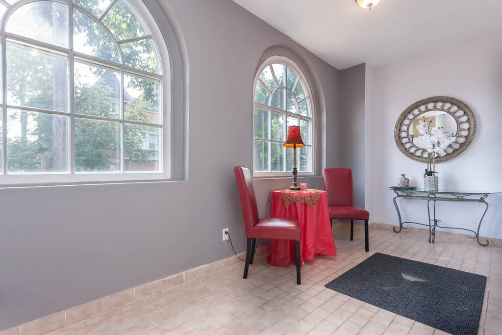 This is the front door entry solarium (porch)