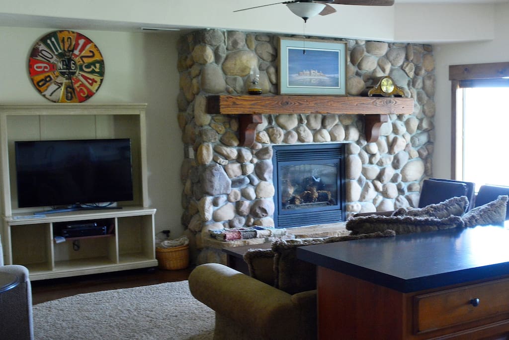 Family room - Sit by the fire and watch a movie.