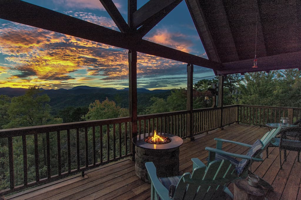 Sunset view from the deck