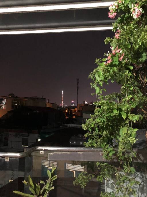 Night view on the roof