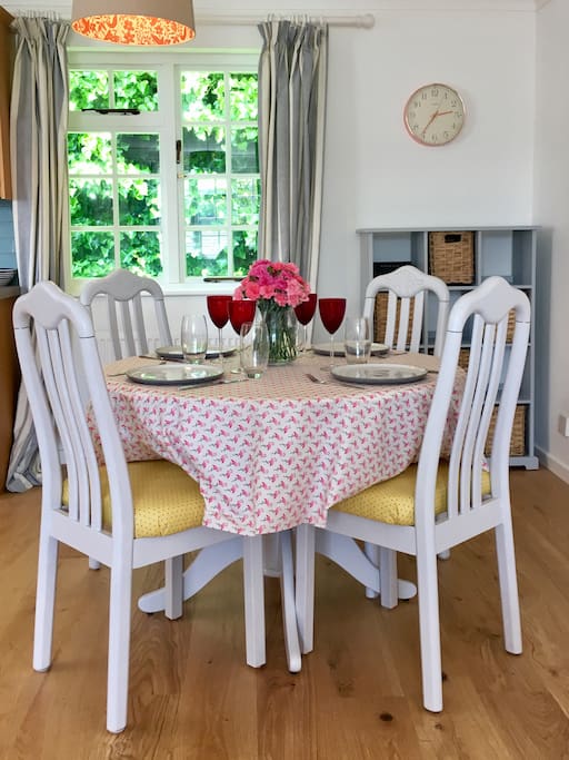 Pretty, spacious dining area.