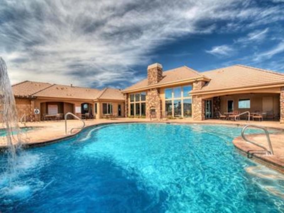 2 large year round heated pools and hot tubs