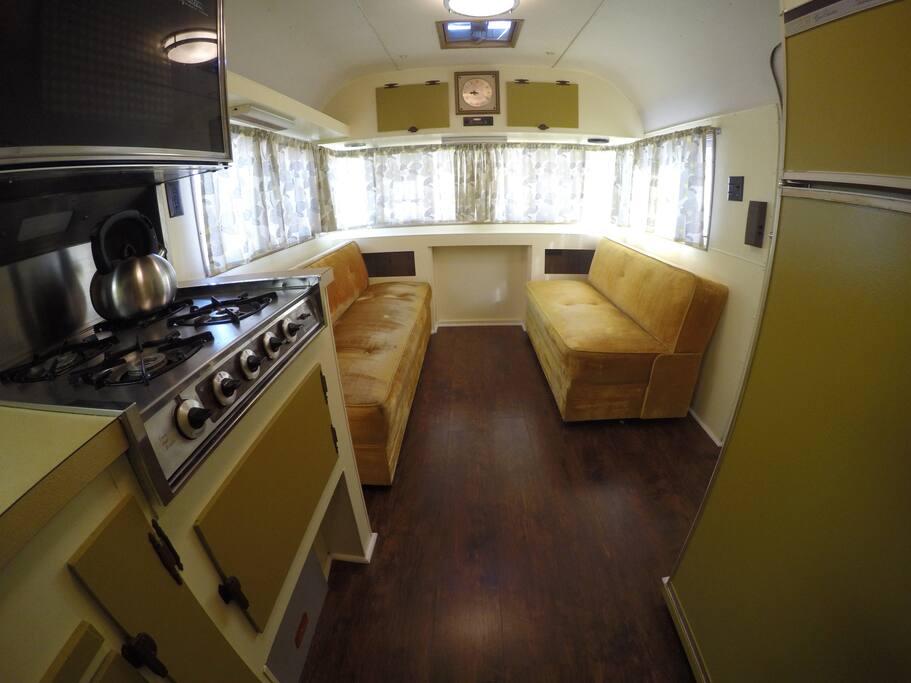 spacious living room with sofa sleeper