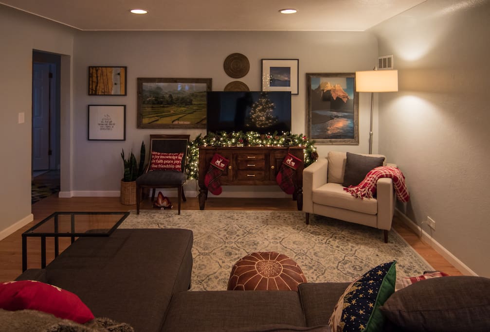 Our family room is the perfect spot to relax. We have NetFlix and HBOGo that you can stream on our TV.