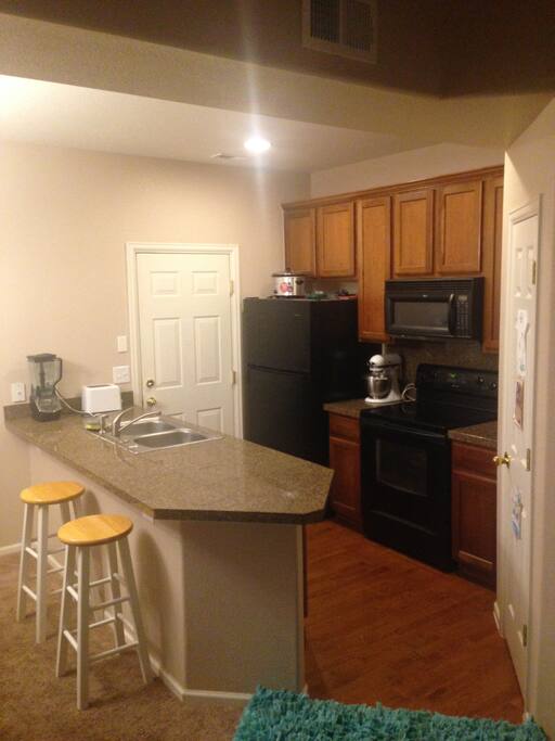Kitchen with granite counters