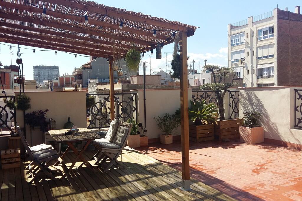 terraza grande con vistas