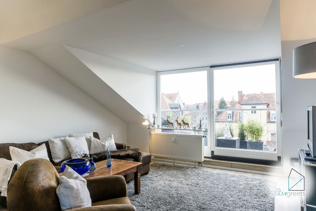 The cozy sofa is the perfect place to relax.