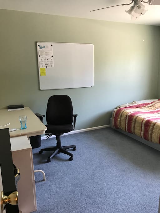 Clean full size bed in sunny room!