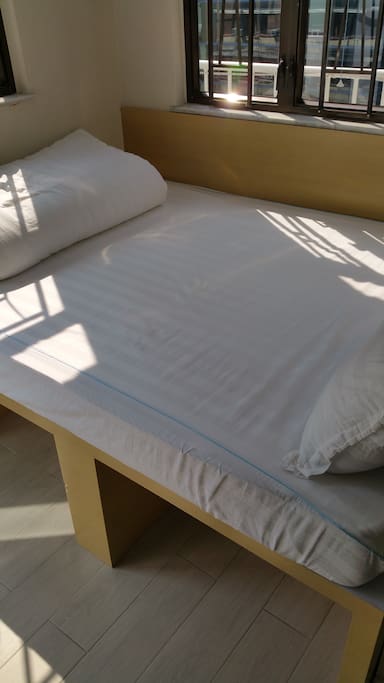 Bedroom (double bed, width 54 inches or 140 cms, with 6 inch thick Seahorse Brand Mattress! Room with balcony, superb view!