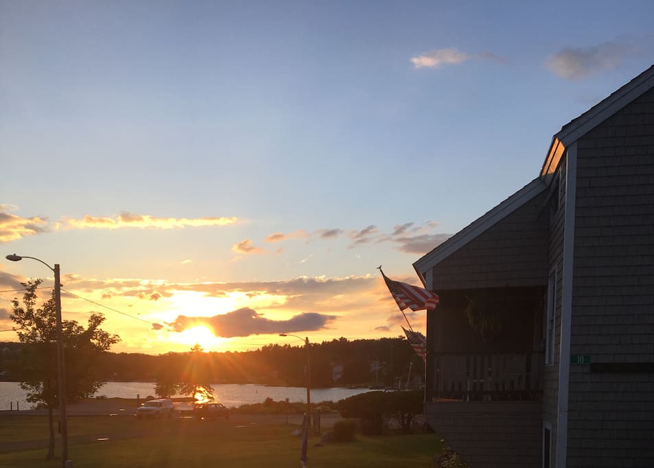 Sunset from condo deck.