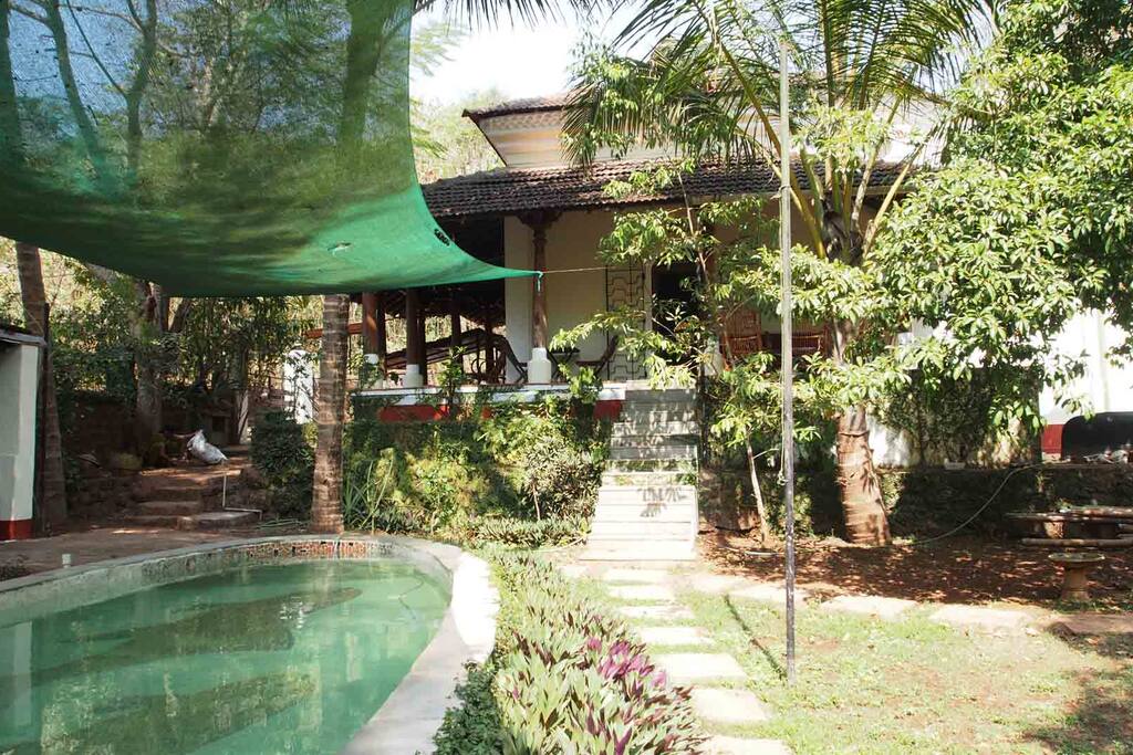 pool and house