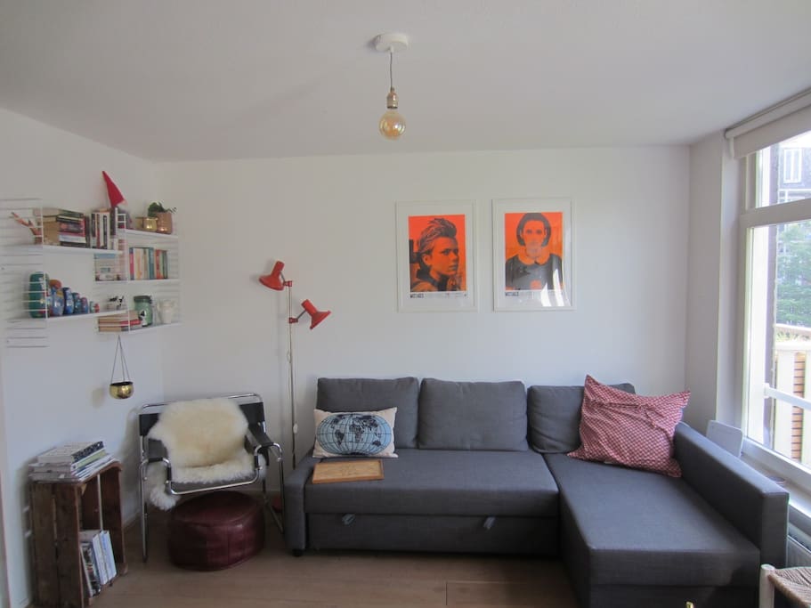 Living room (couch folds out to double bed)