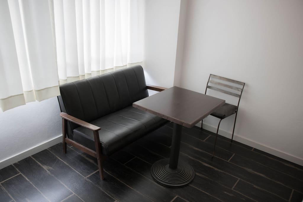 Sofa and table