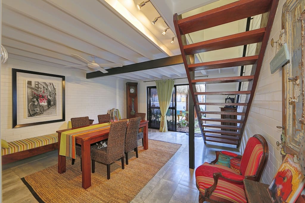 Artwork surrounds you in your voluptuous French living.