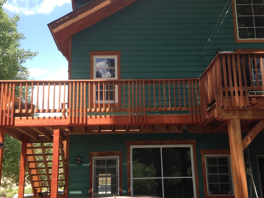 View of back of apt deck from below
