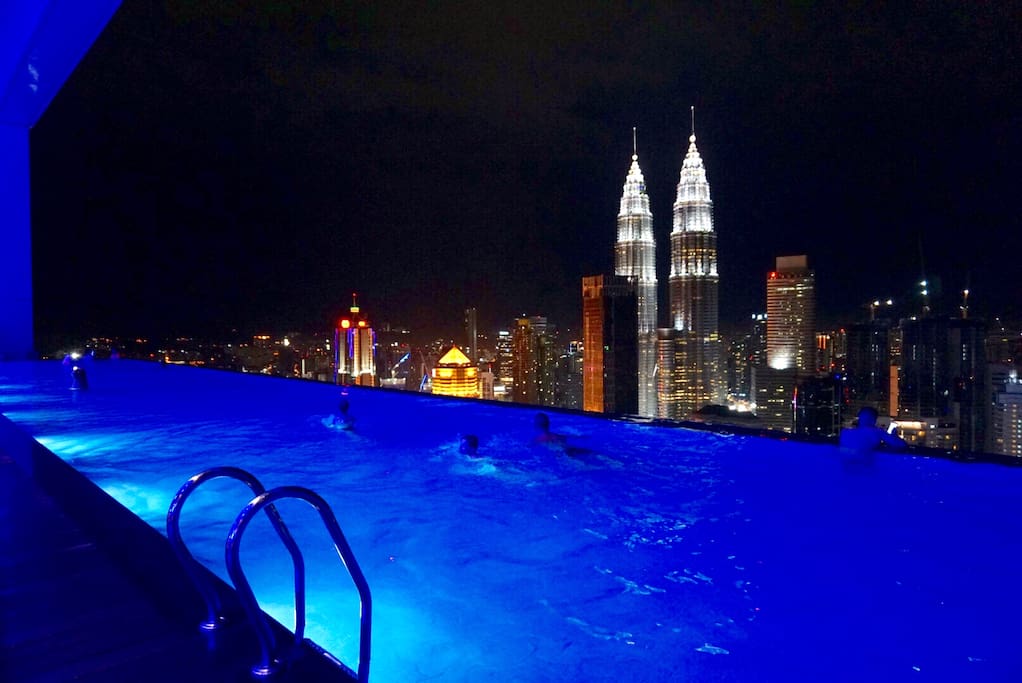 Magnificent Infinity Sky Pool. One of the best views in KL city.