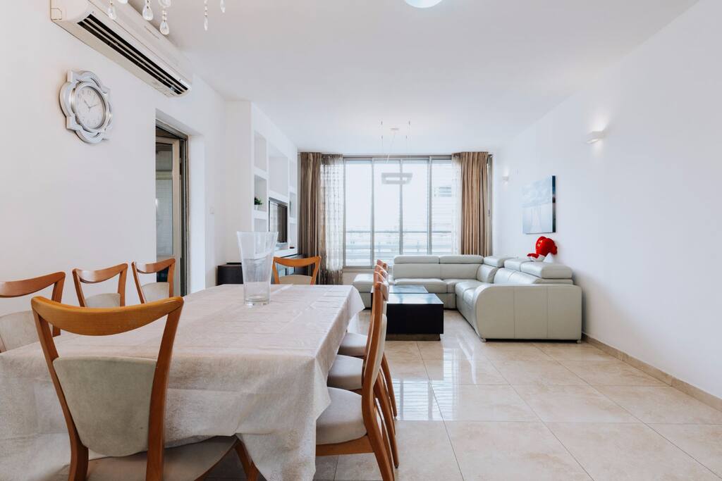 Dining area and large living room