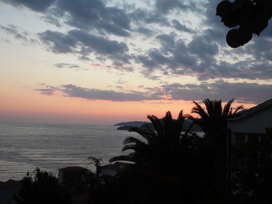 Sunset.