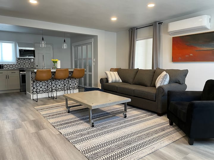 Clean, modern, comfortable house, with open spaces for relaxing and feeling right at home.