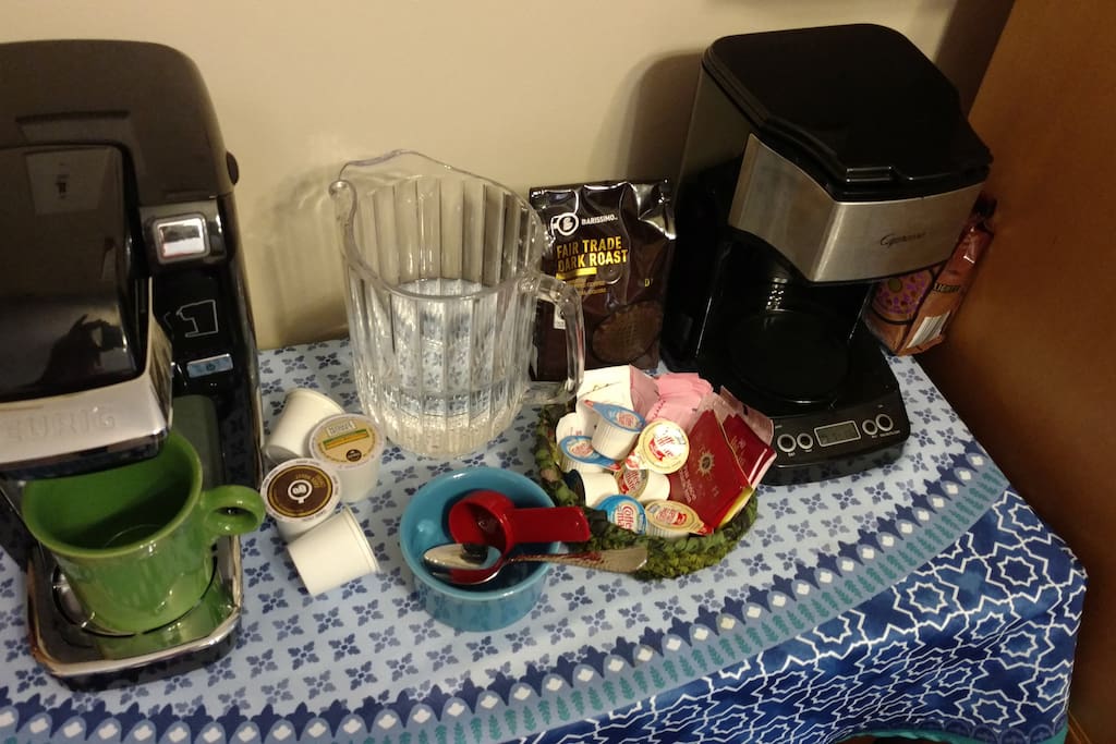 Coffee/tea service in your room! FAIR TRADE coffee