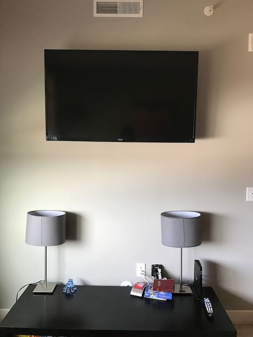 60" TV with cable and internet