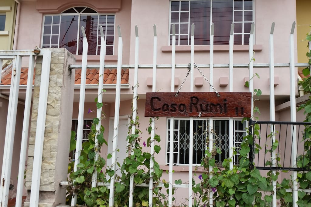 House Exterior & "Casa Rumi" sign