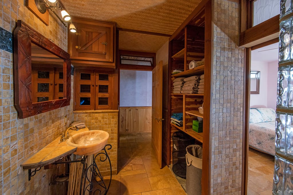 Fully remodeled Bathroom is accessible from bedroom or hallway
