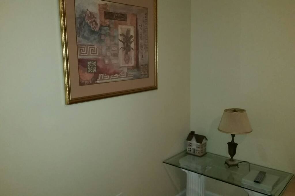 Bedside table.