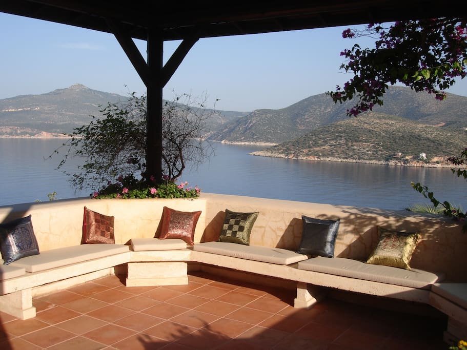 Rooftop terrace of main villa