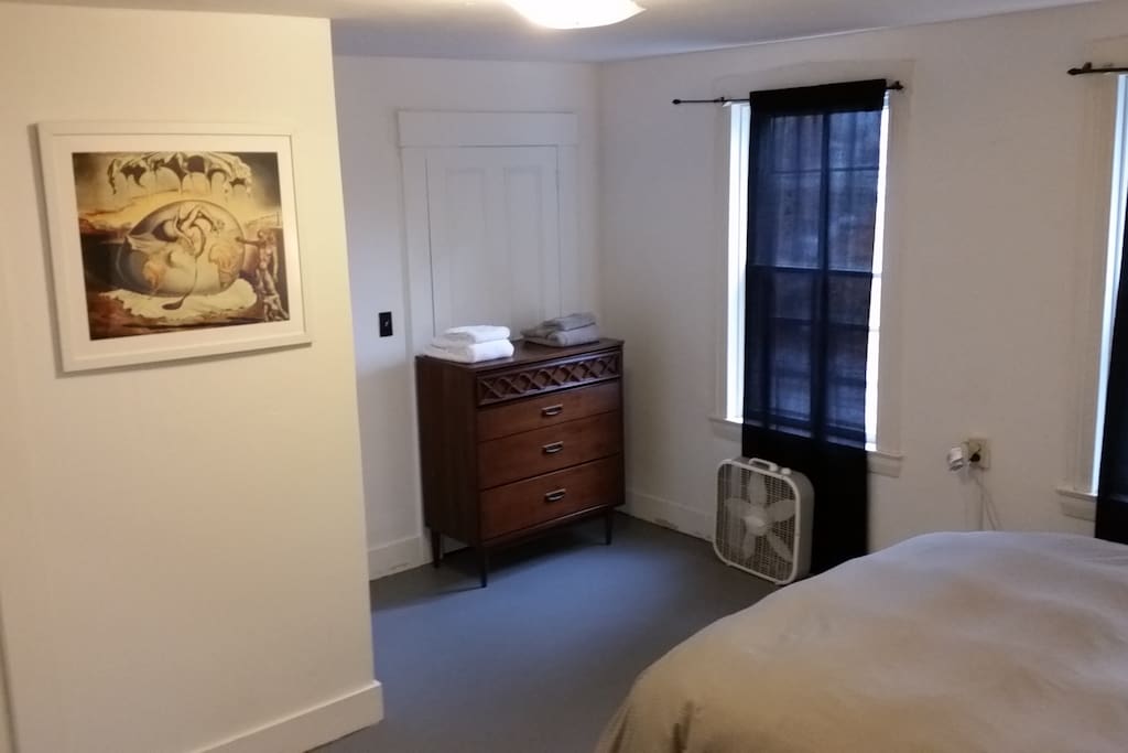 Master bedroom dresser and foot of bed