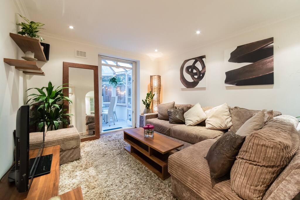 Spacious light living area