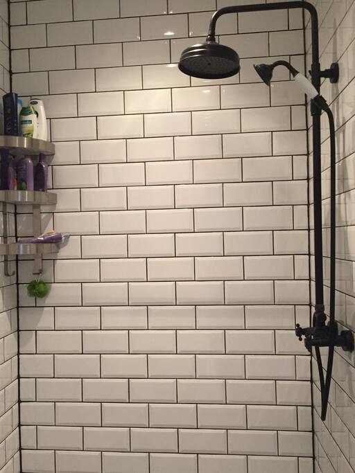 Bathroom (rainshower, normal shower, toilet, sink)
