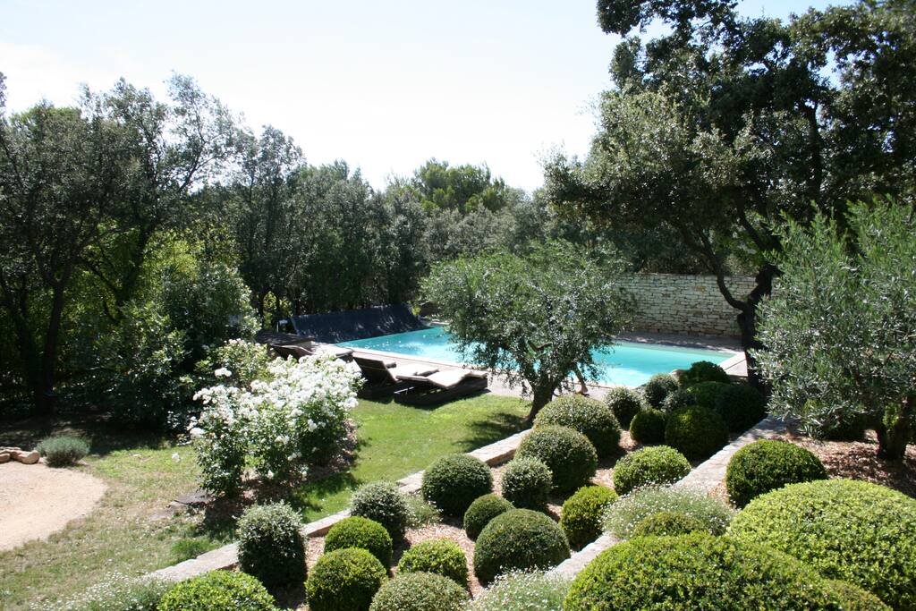 Pool view from house